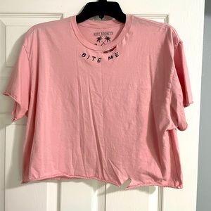 XL Distressed Cropped Tank